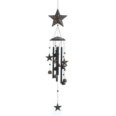 o-                                              34" BRONZE STARS WIND CHIMES--                                *******                                                                            Free Shipping